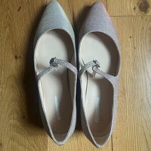 kate spade Malory Pink Metallic Maryjane flats